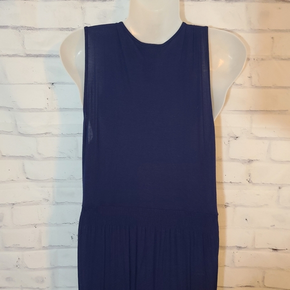 Spense Navy Viscose Tank Maxi Dress Large - Picture 6 of 6